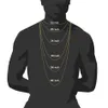 Mens Iced Out Collier Mode Hip Hop Bijoux Or Argent Corde Torsadée Chaîne Personnalité Alphabet Lettre Roi Pendentif Collier Cadeau pour Hommes