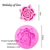 Rosas flores chocolate bolo de casamento molde de decoração ferramentas diy fondant molde de silicone molde de silicone argila de argila açúcar doce fimo sculpey t0108