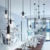 Pendentif de boule de verre moderne simple LED E27 Art Deco Europe Suspension Lampe avec 8 styles pour chambre à coucher Restaurant Cuisine Sallor