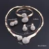 Mode charme africain boucles d'oreilles de mariée bague ensembles de bijoux classique de mariage Dubai collier Bracelet pour femmes bijoux Sets9309822