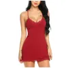 Novas mulheres sexy lingerie de renda camisola chemise vneck sem mangas sem costas casual roupa de noite babydoll macio senhoras sleepwear s2xl19839554