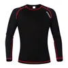 WOSAWE löpar-T-shirt Fleece termounderkläder Vinter Long Johns Toppar Fitness Gym Shirts för jogging Cykling Sport Baslager