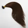 VMAE U Tip Extensions de cheveux pré-collés 0,5 g / mèche 100s Colle à la kératine Pointe des ongles Cheveux brésiliens Raides Couleur naturelle Blonde # 4 Cheveux VMAE