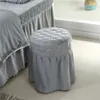 4 pz Bellissimo Salone di Bellezza Set di Biancheria Da Letto Massaggio Spa Uso Corallo Velluto Ricamo Copripiumino Gonna Letto Trapunta Copriletto Personalizzato # s234q