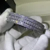 Choucong Super Shinning Luxury Jewelry 7 Style 925 Silver Silver Full White Topaz CZ Diamond Gemstones Wrist Women Bangle Bracel245C