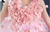 Odłączany pociąg Sweet Pink Girl's Girl's Girl Dresses Flower Girl Dresses Princess Party Dresses Child Spódnica Custom Made 2-14 H309050