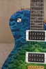 بول ريد لاجونا التنفس التنفس الأخضر المبطن من القيقب أعلى الجيتار الجيتار جسر الغيتار ، ملزمة طبيعية ، ضربة فرشاة.