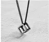 Personality hollow cube pendant three-dimensional happiness magic cube titanium steel necklace Necklace Jewelry