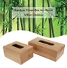 Bamboo Tissue Box for Home Office Desktop