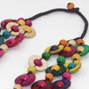 Bohemian Coconut shell Wood Bead Pendant Necklaces Women Ethnic Jewelry Handmade Beaded Hanging Long Necklace Statement
