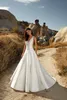 2020 New Eddy K Wedding Dresses Satin V Neck Ruffles Um Vestido Line Wedding Big Bow Backless vestidos de noiva