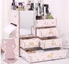 DIY träförvaringslåda Makeup Organiser smycken container trä låda arrangör handgjorda kosmetiska lagringslåda hela 6 stilar9501714