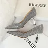 Tamaño 34 a 43 con caja 7 cm zapatos de boda de dama de honor bombas de diseñador tacones de lentejuelas brillantes zapatos de mujer de diseñador de moda de lujo