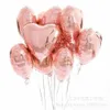 Cross-border rose gold balloon aluminum film birthday letter star party Rose Gold Heart Balloon