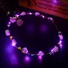 Piscando LED Artificial Light Party Festa de Cabelo Garland Luminous Grinalda Wedding Flor Presentes Criança 7 Color Jóias WY461Q