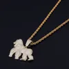 Gioielli hip-hop Collana con ciondolo gorilla Oro argento Colore Bling Zircone cubico Collana animale da uomo per regalo