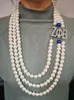 Greek letters Sorority ZPB Multilayer Long Pearl Accessories ZOB ZETA PHI BETA CRYSTAL Pearl Necklace