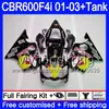 Gövde + Tank HONDA CBR 600F4i CBR600FS CBR600F4i 01 02 03 286HM.57 CBR600 F4i 600 FS CBR 600 F4i 2001 2002 2003