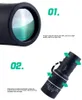 Day Night Vision 16x52 HD OPTICAL MONOCULAIRE CAMPING RADICATION Télescope Télescope Camera Lens Zoom Mobile Scope Universal Mount9200250