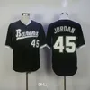 Hommes pas cher Birmingham Barons 45 Michael MJ film Baseball maillots cousus tous les chemises de sport Ed taille S-4XL noir blanc gris livraison gratuite