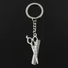 20pcs/lote key Keychain Jeia Jóia de Prata Pingado Pingente de Scissor Pengs Pingente para acessórios -chave 24x17mm
