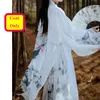 Traditionele witte hanfu voor mannen vrouwen inkt print Chinese volksdans oude dynastie kleding paar Fairy Hanfu -jurk BL40351271N