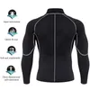 2019 hombres de neopreno Sauna mangas largas Fitness termo Shapewear alta compresión entrenamiento Tops chaqueta de sudor caliente