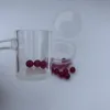 6mm Ruby Ball Terp Pearl Dab Pearl Insert Red Color For 25mm 30mm Quartz Banger Nails Glass Bongs