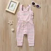 2019 yeni doğan kız bebek erkek romper sırtsız şerit fırfır uzun kollu tulum tulum toddler giyim E192315266040