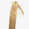 Promotion 120GR Piece 2pcs Set Claw Clip In Hair Ponytail 16- 22 "Lång Human Hair Extensions Hair Ponytails Straight Wave Hairpieces