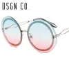 DSGN CO. 2019 neue Ankunfts-Runde Sonnenbrille für Männer und Frauen klassischen Vintage Mode-Glas-Unisex Randlos Brillen