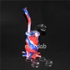 Cookahs New Color Bong Mini с кварцевым ногтями Нерубленные силиконовые накалины нефтяной установки концентрат курить воды трубы кальян для воска сухая трава