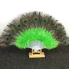 Fluffy Feather Hand Fan Stage Performances Craft Fans Elegant Folding Feathers Fan Fournitures de fête de Noël