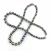 Nouvelle arrivée 18 pouces collier noir tour de cou hématite pour hommes avec des perles d'espacement en cristal de couleur or 5pcs / lot