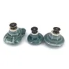 Cute Children Bedroom Porcelain Knobs Dark Green Knob Drawer Dresser Kitchen Cabinet Pulls Handles Ceramic Funiture handware