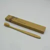 Doğal Bambu Kolu Diş Fırçası Gökkuşağı Renkli Beyazlatma Yumuşak Kıllar Bambu Diş Fırçası Çevre Dostu Ağız Bakımı DLH094