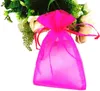 Free Ship 100pcs 4"x6" (10*15cm) 20 Colors Sheer Drawstring Organza Jewelry Pouches Wedding Party Christmas Favor Gift Bags