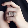 choucong Ramantic Star Promise Ring White Gold Filled Micro pave 5A cz evening Party Wedding Band rings For Women Jewelry