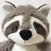 25cm灰色のアライグマのぬいぐるみおもちゃ素敵なアライグマのかわいい柔らかいぬいぐるみ人形枕