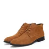 Hot Sale- Mannen Enkellaarzen Ademend Mannen Leren Laarzen Hoge Top Schoenen Outdoor Casual Mannen Winterschoenen Botas