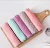 Chiffon de nettoyage en microfibre réutilisable Serviette à vaisselle super absorbante Maison Cuisine Huile et poussière Nettoyer Essuyer Chiffon Fournitures de cuisine GD493