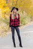 Kvinnor T -skjortor Pullover långärmad toppar Lady Plus Size Vneck Plaid Casual Sweatshirts Ström färger Crossing Dracings Decorat2467265