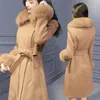 Manteau Femme Long Hiver Revers Laine Manteau Trench Veste À Manches Longues En Peluche Chaud Épais Pardessus Outwear Livraison Gratuite A50