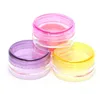 5G 5ml Pot de recipiente transparente vacío de alta calidad con tapas negras para el maquillaje de polvo Bálsamo labial de la crema de maquillaje/Muestras de cosméticos brillantes 1000pcs/lote