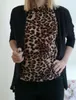 Frete Grátis Mulheres Leopard Chiffon Top Blusa Multi-Color Imprimir camisas Lady Casual sem mangas Blusas Blusas Femininas