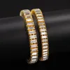 Ny designer Bling Square Diamond Men Womens Tennis Necklace Armband 8-24 tum Hip Hop Iced Out smycken gåvor till par311d