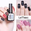 LEMOOC 8ml Nail Art UV Jel Mat Son Kat Oje Yarı Kalıcı Kapalı Soak Jel Vernik Tırnak Sanat Jel Vernik Manikür 10pcs / Lot Boya