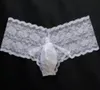 Cuecas Sexy Gay Men Lingerie Floral Renda aberta BuSee-through Sissy Cuecas Bikini Jockstraps Roupa Interior Masculina