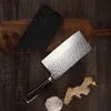 Roestvrij staal Keuken Mes Set 4 Stks Set Cleaver Handgemaakte Gesmede Crepe Anti-Food Sticks Blade Mes Nakiri Chef Mes Gift Mull Cover