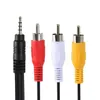 3.5mm tot 3 RCA Male Plug aan RCA Stereo Audio Video Mannelijke AUX CABLE 5FT Koord